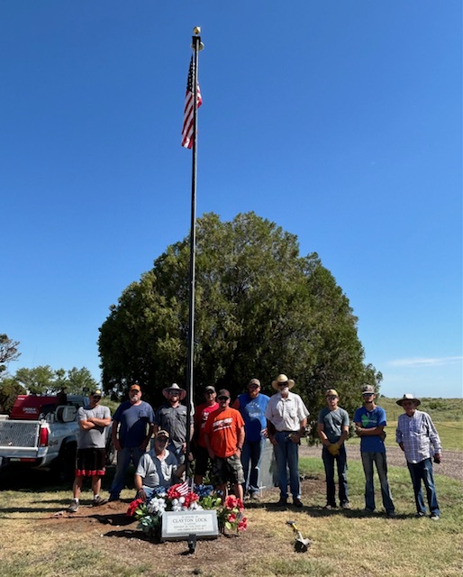 New flagpole at Cemetery